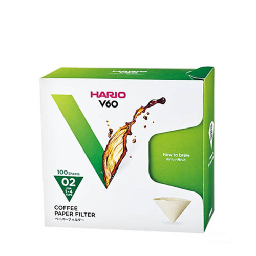 Бумажные фильтры HARIO V60 02 Misarashi, 100 шт., натуральные неотбелённые